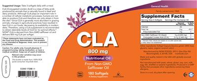 CLA 800 mg label