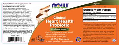 Clinical Heart Health Probiotic label