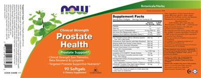 Clinical Strength Prostate Health label