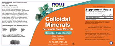 Colloidal Minerals label