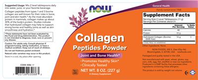 Collagen Peptides Powder label