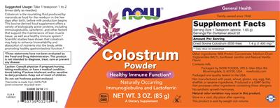 Colostrum Powder label