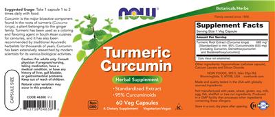 Turmeric Curcumin label