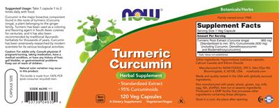 Turmeric Curcumin label