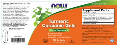 Turmeric Curcumin Gels label