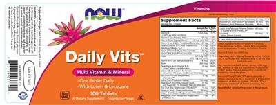 Daily Vits label