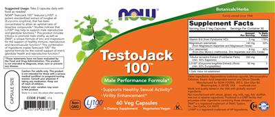 TestoJack 100 label