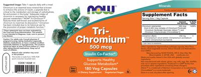 Tri-Chromium 500 mcg label