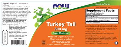 Turkey Tail 500 mg label