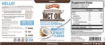 MCT Oil Coconut label