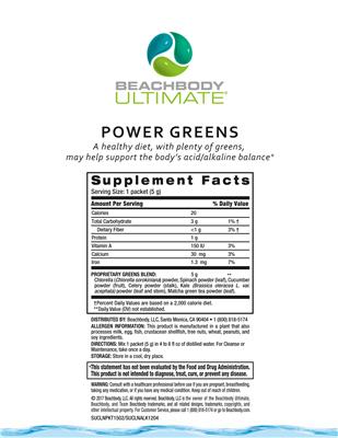 Power Greens label