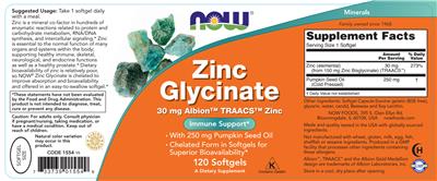 Zinc Glycinate label