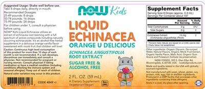 Liquid Echinacea Orange U Delicious label