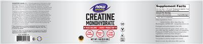 Creatine Monohydrate label