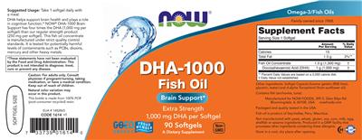 DHA-1000 Fish Oil label
