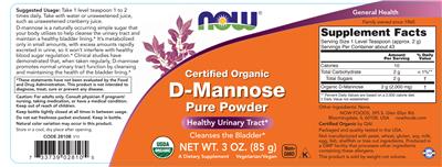 D-Mannose Pure Powder label