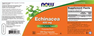 Echinacea 400 mg label