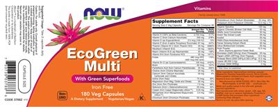 EcoGreen Multi Iron-Free label