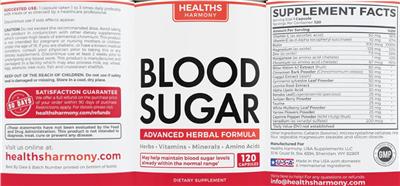 Blood Sugar label