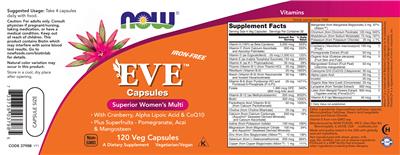 Eve Iron-Free Capsules label