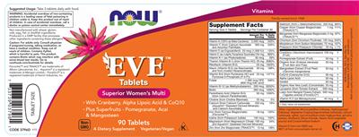 Eve Tablets label