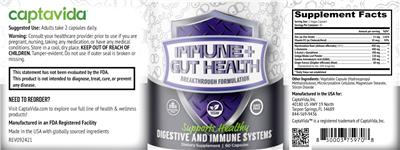 Immune + Gut Health label