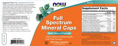 Full Spectrum Mineral Caps label