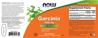 Garcinia 1000 mg label