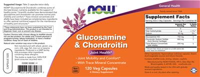 Glucosamine & Chondroitin label
