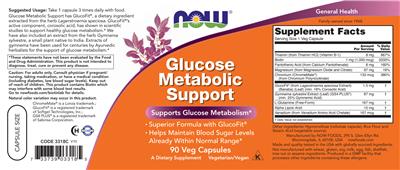 Glucose Metabolic Support label