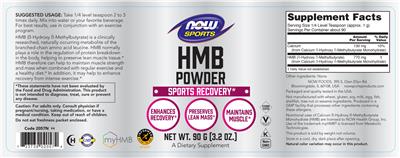 HMB Powder label