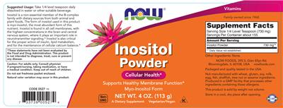 Inositol Powder label