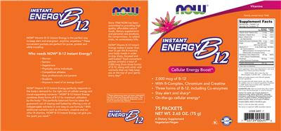 Instant Energy B12 label