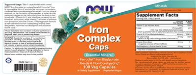 Iron Complex Caps label