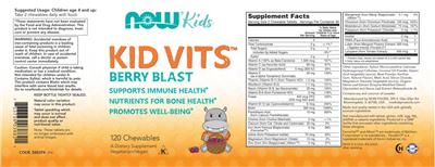 Kid Vits Berry Blast label