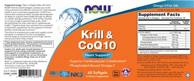 Krill & CoQ10 label