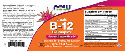Liquid B-12 label