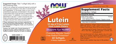 Lutein label