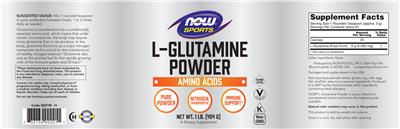 L-Glutamine Powder label