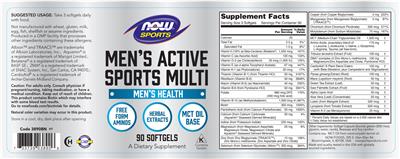 Men's Active Sports Multi label