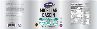Micellar Casein Unflavored label