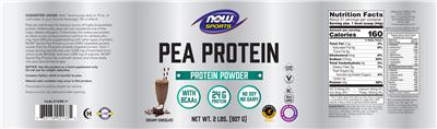 Pea Protein Creamy Chocolate label