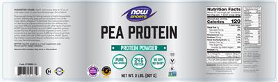 Pea Protein Pure Unflavored label