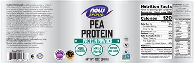 Pea Protein Pure Unflavored label