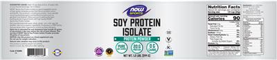 Soy Protein Isolate Pure Unflavored label
