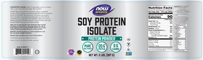 Soy Protein Isolate Pure Unflavored label