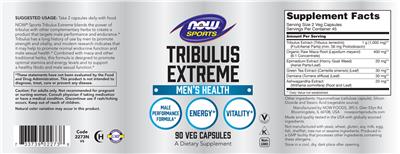 Tribulus Extreme label