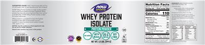 Whey Protein Isolate Unflavored label