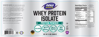 Whey Protein Isolate Unflavored label