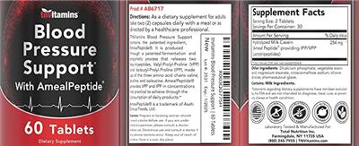 Blood Pressure Support with AmealPeptide label